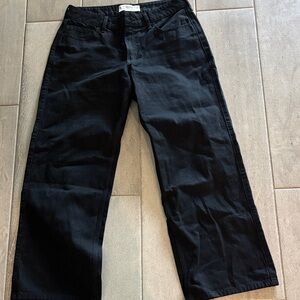 Hollister Black Curvy Mid-Rise Baggy Jeans